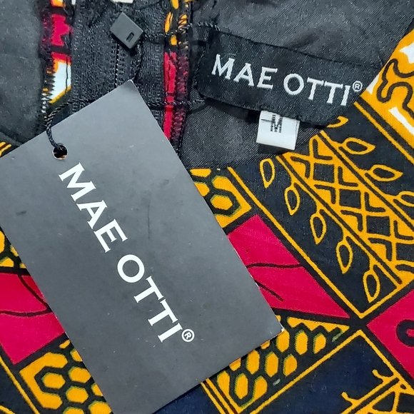 Mae Otti Navy Yellow Red Print High Low Dress - Picture 7 of 15